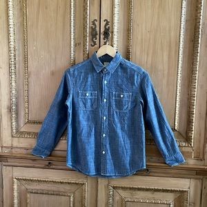 Crew Cuts Light Weight Blue Chambray 12Y Button Down.